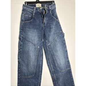 BDG 24 Bella Baggy Dark Blue Carpenter Jeans Denim Urban Outfitters NWT